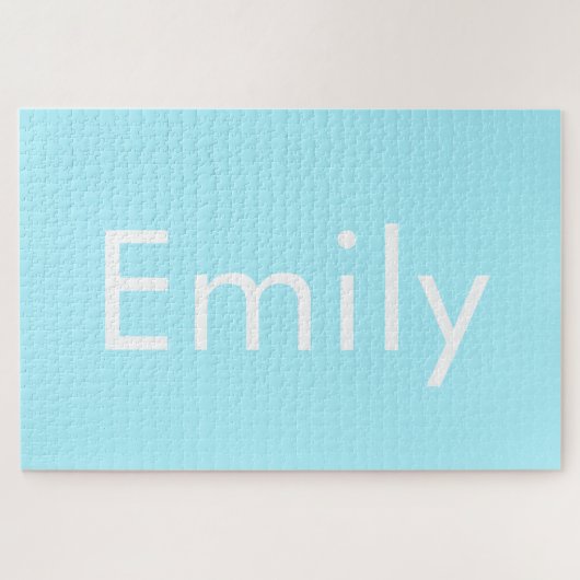 Uw eigen naam of woord | Soft Sky Blue Legpuzzel (Horizontaal)