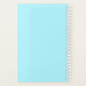 Uw eigen naam of woord | Soft Sky Blue Planner (Achterkant)