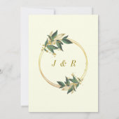 Uw eigen ontwerp laat gouden bruiloft uitnodiging (Achterkant)