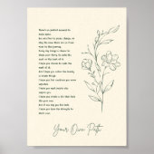 Uw eigen pad Bloemen Custom Inspirerend Poster (Voorkant)
