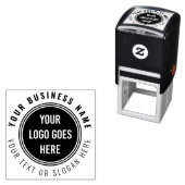 Uw eigen ronde zakelijke Logo met aangepaste tekst Zelfinktende Stempel (In situ)