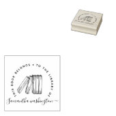 Uw Elegante Antieke Aangepaste Bibliotheekboeken Rubberstempel (Gestempeld)