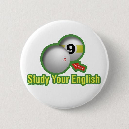 Uw Engels bestuderen Ronde Button 5,7 Cm (Voorkant)