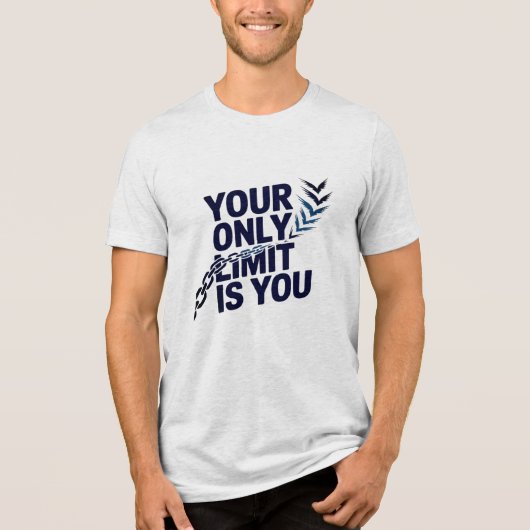 Uw enige limiet is uw Motivatie offerte Tri-Blend Shirt (Voorkant)