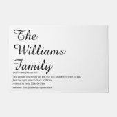Uw Familie Definitie Script Fun Modern Deurmat (Voorkant)