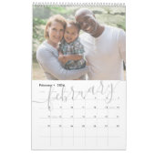 Uw familie foto maand per maand gepersonaliseerd kalender (Feb 2026)