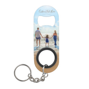 Uw Familie Foto Sleutelhanger Flesopener met Tekst Mini Flessenopener