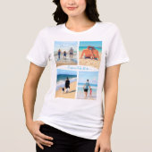 Uw familie Fotocollage T-shirt met aangepaste teks (Voorkant)