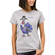 Uw Familie Thanksgiving Blauw (1)Turkije T shirt