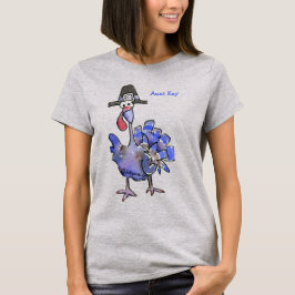 Uw Familie Thanksgiving Blauw (1)Turkije T shirt