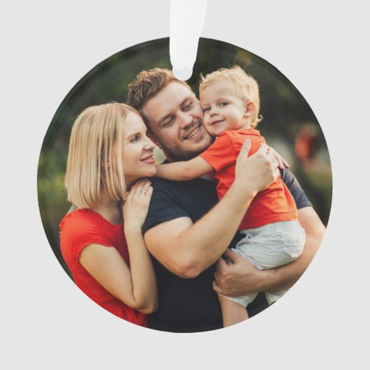 Uw familiedefinitie kerstfeestdag ornament (voorkant)