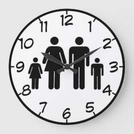 Uw familiefoto op een grote klok