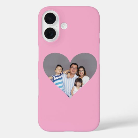 Uw familiefoto op een roze achtergrond Case-Mate iPhone case (Achterkant)