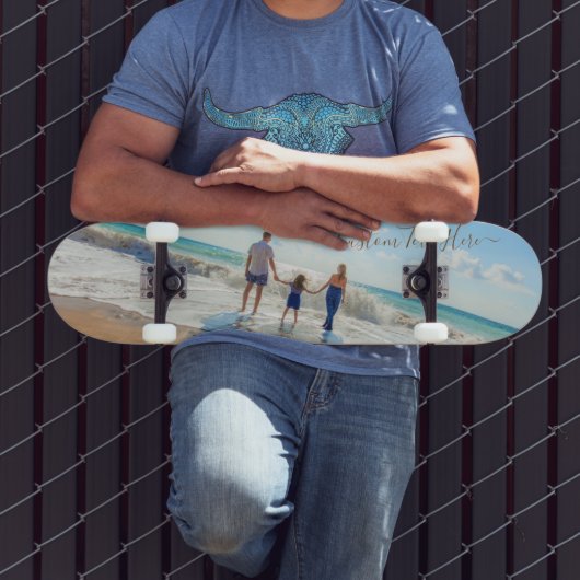 Uw familiefoto-skateboard met aangepaste tekst skateboard (Buiten 3)