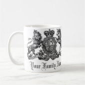 Uw familienaam  Crest Coffee Mok (Links)