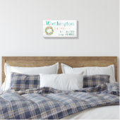 Uw familienaam Latitude en lengte Canvas Afdruk (Insitu (Slaapkamer))