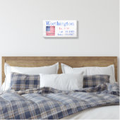 Uw familienaam Latitude en lengte Canvas Afdruk (Insitu (Slaapkamer))