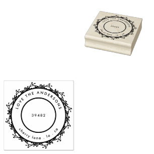 Uw familienaam Retouradres Kerst Rubberstempel