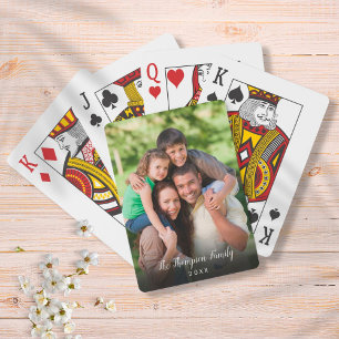 Uw favoriete familiefoto pokerkaarten