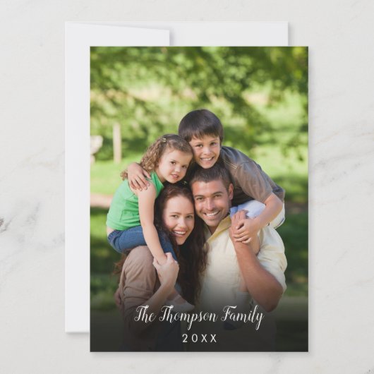 Uw favoriete familiefoto stijlvol schrift kaart (Voorkant)