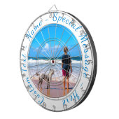Uw favoriete foto Dart Board met aangepaste tekst Dartbord (Voorkant Rechts)