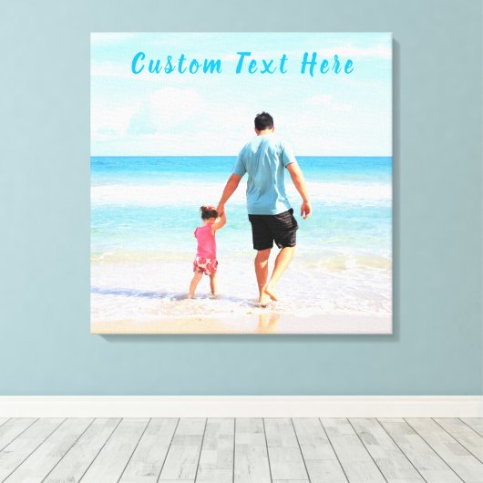 Uw favoriete fotocanvas met aangepaste tekst canvas afdruk (Insitu (Houten vloer))