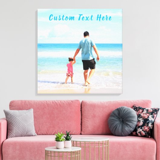 Uw favoriete fotocanvas met aangepaste tekst canvas afdruk (Insitu (Woonkamer))