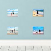 Uw favoriete foto's Wall Art Set met aangepaste te (Houten vloer)