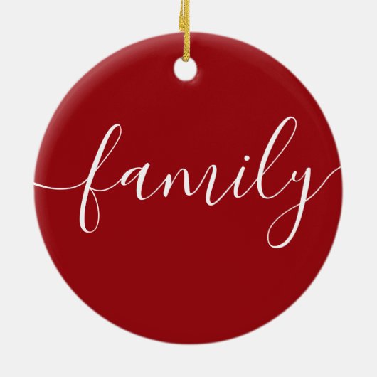 Uw favoriete gezinsfoto keramisch ornament (Achterkant)