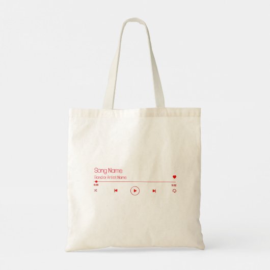 Uw favoriete muziek tote bag (Achterkant)