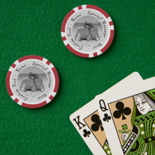 Uw favoriete Photo Poker Chips met aangepaste teks