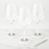 Uw favoriete Photo Wine Glass Label en aangepaste (Set)