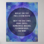 Uw favoriete prijsopgave voor helder blauw uiteind poster (Voorkant)