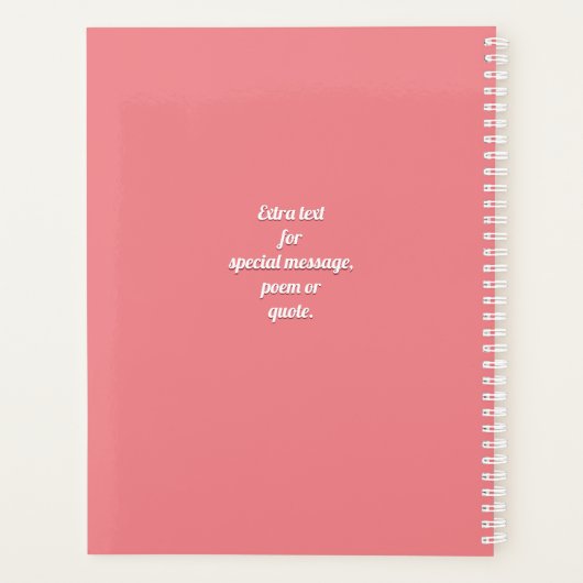 Uw favoriete recepten, DIY-naam, titel en jaar Planner (Achterkant)