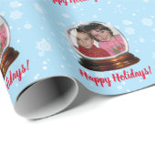 Uw feestdag voor FOTO- en BERICHTSneeuwscooters Cadeaupapier (Rol Hoek)