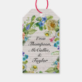 Uw  Floral Gift Labels Cadeaulabel (Achterkant)