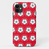 Uw Football team in rood Case-Mate iPhone Case (Achterkant)