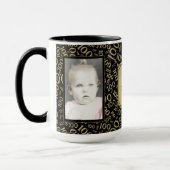 Uw foto 100th Birthday Gold Number Pattern Mok (Links)