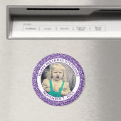 Uw foto 90th Birthday Number Pattern | PAARS Magneet (Insitu (Vaatwasser))