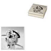 Uw foto aangepast vierkant 	rubberstempel (Gestempeld)