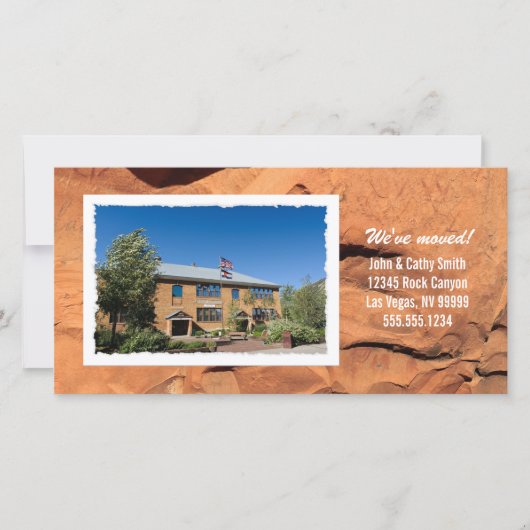 Uw foto aangepaste adreswijzigingskaart aankondiging (Voorkant)