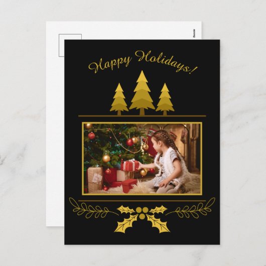 UW FOTO aangepaste kerst briefkaart (Voorkant / Achterkant)