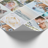 Uw foto aangepaste raster collage cadeaupapier (Hoek)