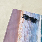 Uw foto aangepaste tekst strandlaken gepersonalise (In situ)