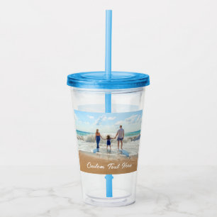 Uw foto Acryl Tumbler met aangepaste tekst Acryl Drinkbeker