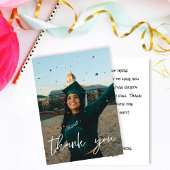 Uw foto-Afstuderen Pet Dank u White V2 Bedankkaart