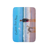 Uw foto badmat met aangepaste tekstnaam (Voorkant Verticaal)