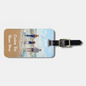 Uw foto-Bagagelabel met aangepaste tekst Bagagelabel (Voorkant horizontaal)