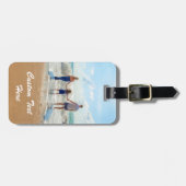 Uw foto-Bagagelabel met aangepaste tekstnaam Bagagelabel (Voorkant horizontaal)