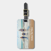 Uw foto-Bagagelabel met aangepaste tekstnaam Bagagelabel (Voorkant verticaal)